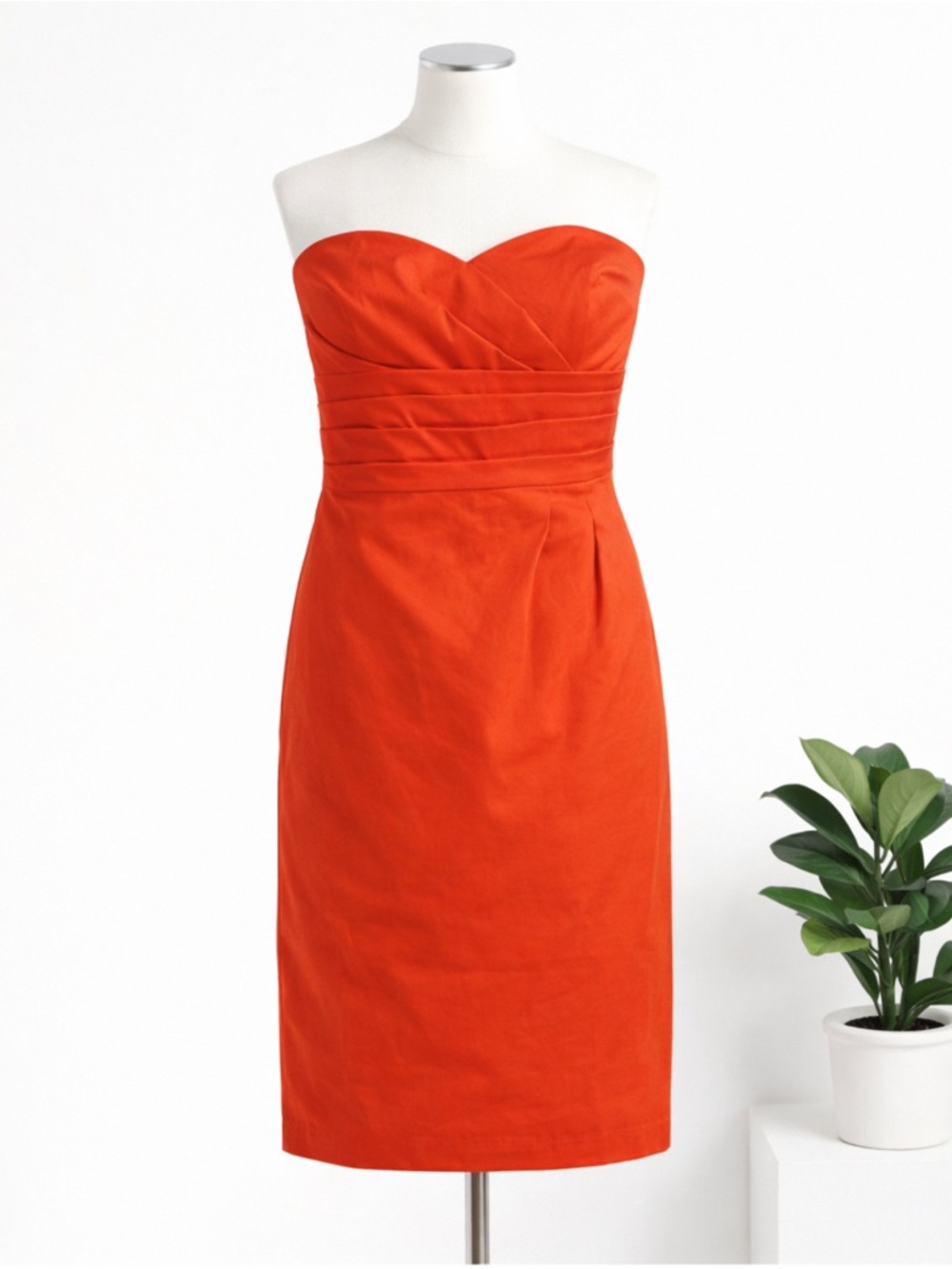 J. Crew Strapless Dress in Vibrant Orange NWT
